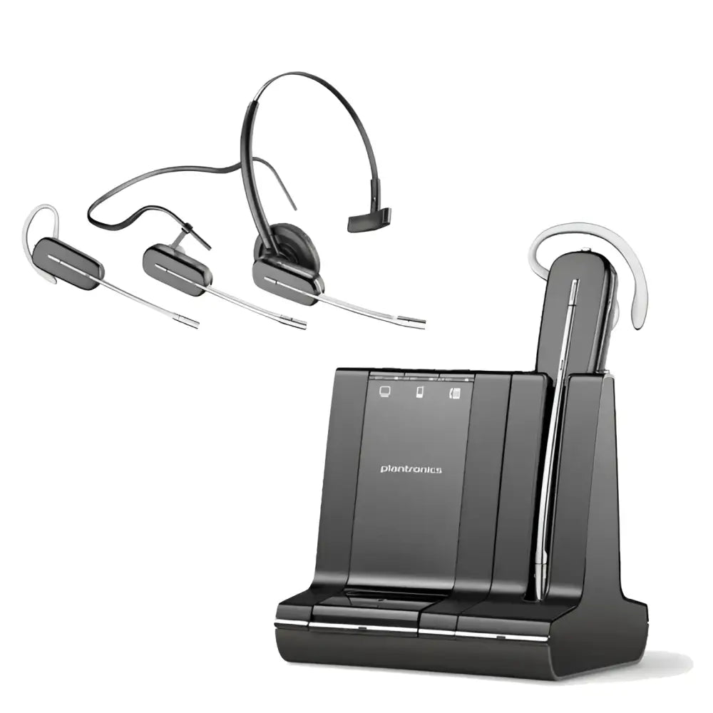 Plantronics Savi W740-M Convertible Wireless UC Headset DECT 6.0 84001-01 - Refurbished
