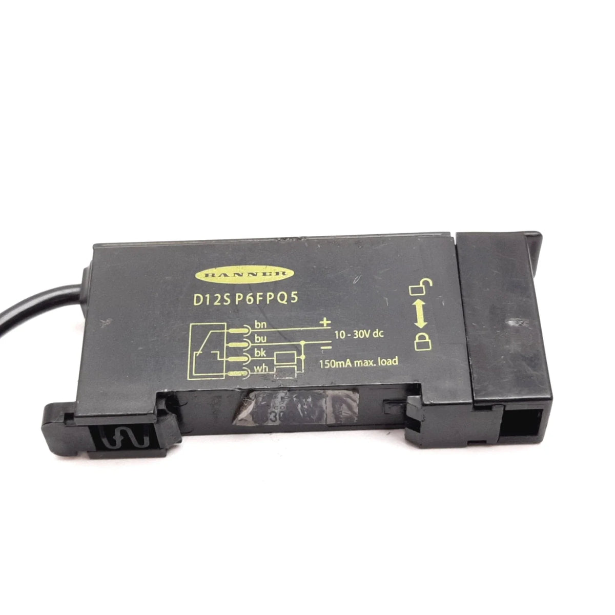 D12SP6FPQ | Banner Engineering D12 Plastic Fiber Optic Photoelectric Sensor