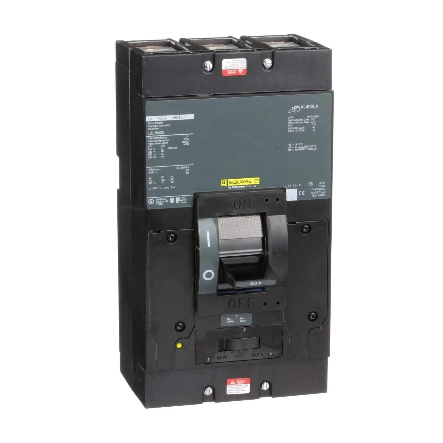LAL3640028M | Schneider Electric 400A 3-Pole Molded Case Circuit Breaker