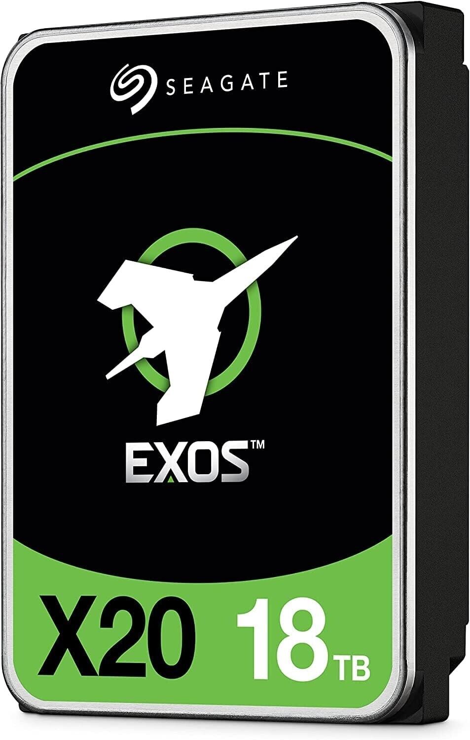 Seagate Exos X20 ST18000NM004D 18TB 7.2K RPM SATA 6Gb/s 512e SED 3.5in Refurbished HDD
