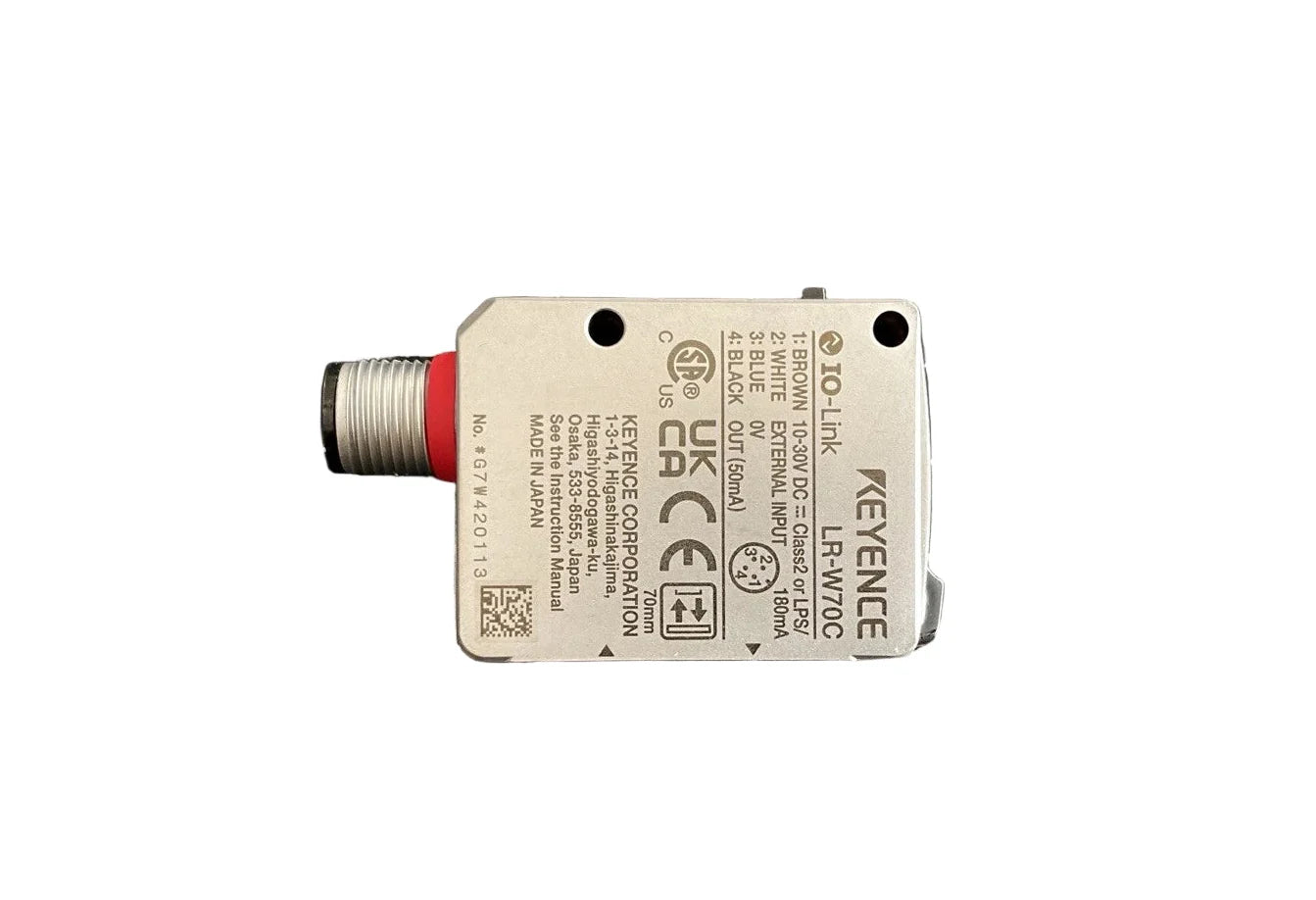 LR-W70C | Keyence LR-W Series Full-Spectrum Dual-Spot Sensor, 30–70 mm Range, IP67