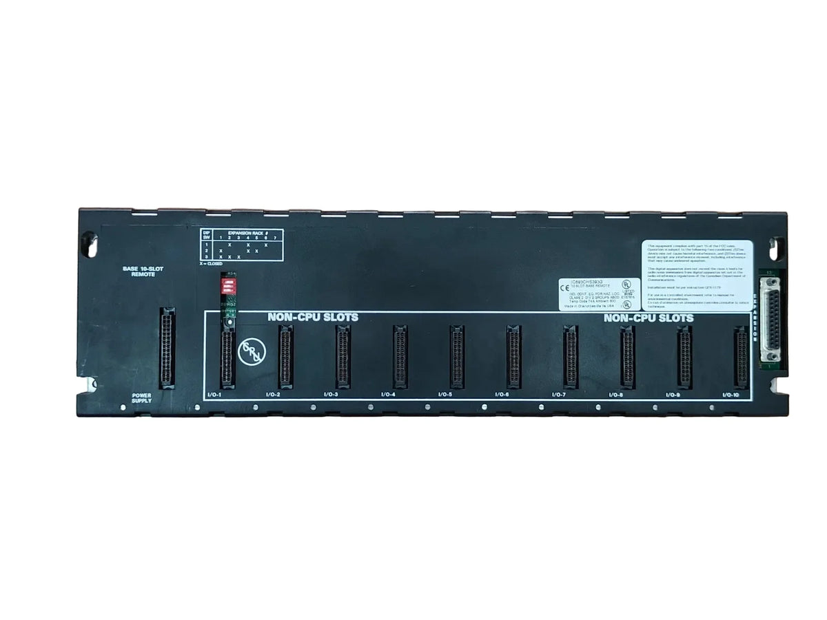 IC693CHS393 | GE Fanuc Series 90-30 10-Slot Remote PLC Baseplate