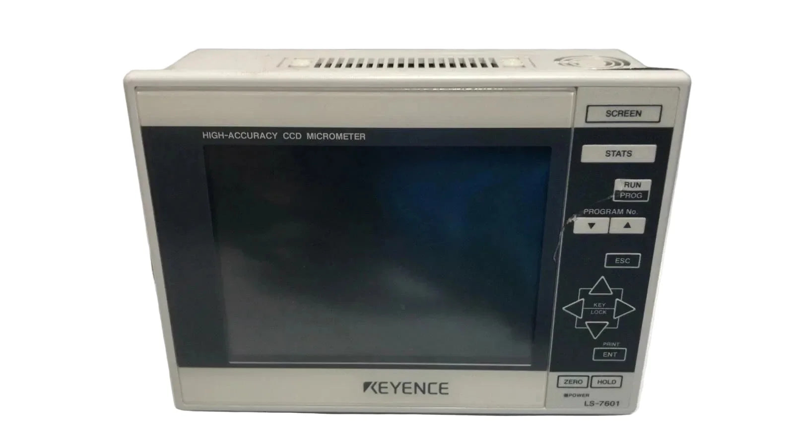 Keyence LS-7601 Laser Micrometer Controller with Monitor TFT Display Dual Head