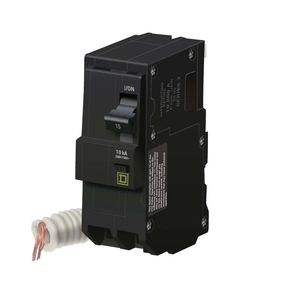 QO215EPD | Square D 15A 2-Pole 120/240V QO GFCI Circuit Breaker