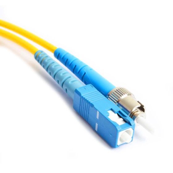Fiber Optic Patch Cable, ST to SC UPC-UPC, 2 meters, 3mm, Simplex, SM | Plus Corning® SMF-28® Ultra Fiber