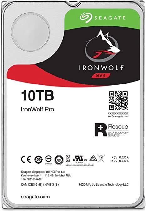 Seagate IronWolf Pro ST10000NE0008 10 TB Hard Drive 3.5" Internal SATA (SATA/600)