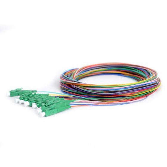 900um Pigtail, 12 Fiber, Singlemode, LC/APC-3 Meters