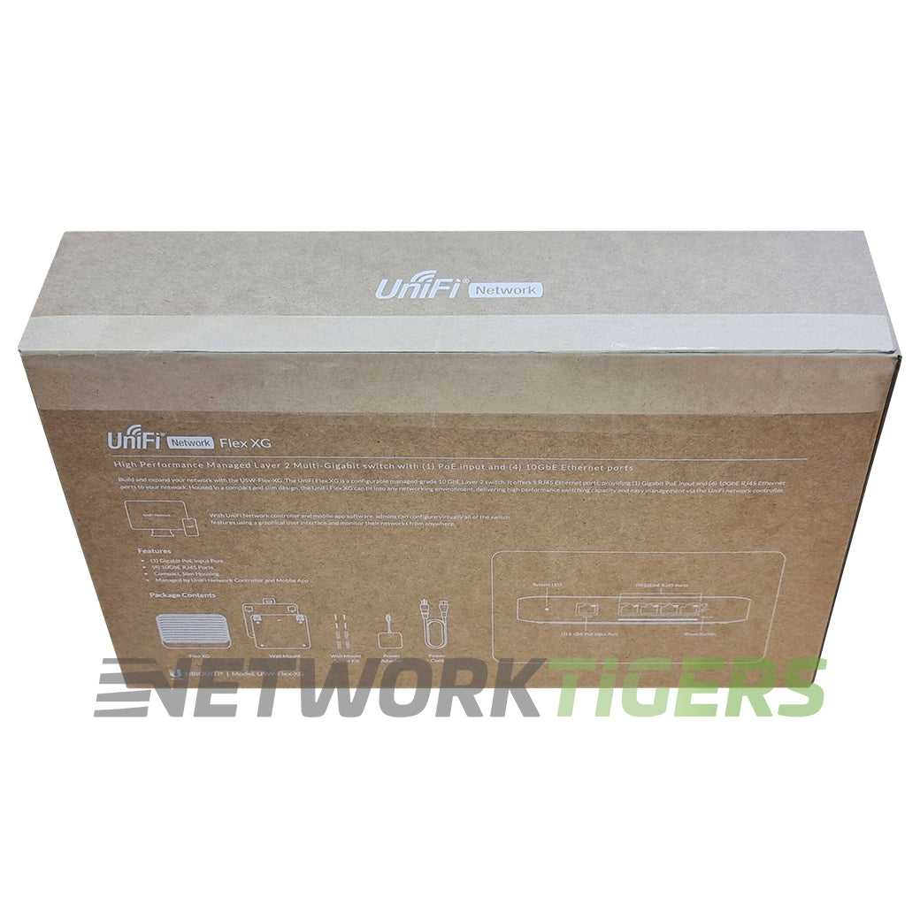 NEW Ubiquiti USW-Flex-XG UniFi USW 1x 1GB PoE+ RJ-45 4x 10GB RJ-45 Switch