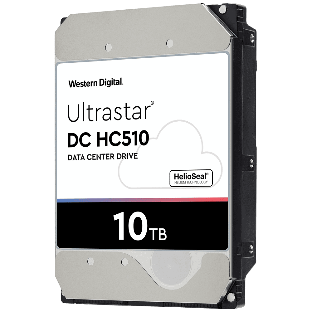 Western Digital Ultrastar DC HC510 HUH721010ALE604 0F27488 10TB 7.2K RPM SATA 6Gb/s 512e Power Disable Pin SE 3.5in Hard Drive