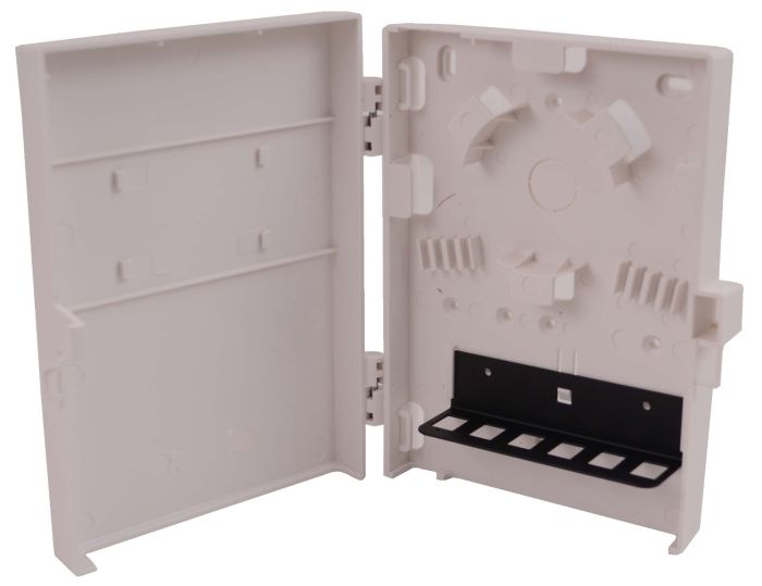 Molex Compact Wall Mount Enclosure 6 Port Simplex SC or Duplex LC Adapters White Unloaded