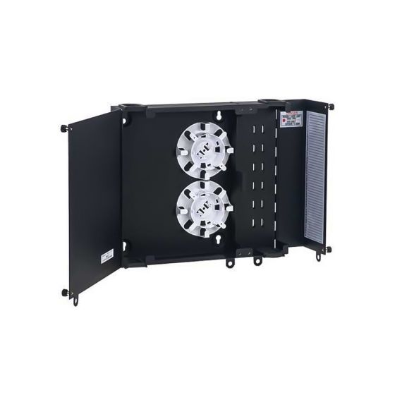 AFL Wall Mount Enclosure Holds (2) LGX Adapter Plates Black Unloaded