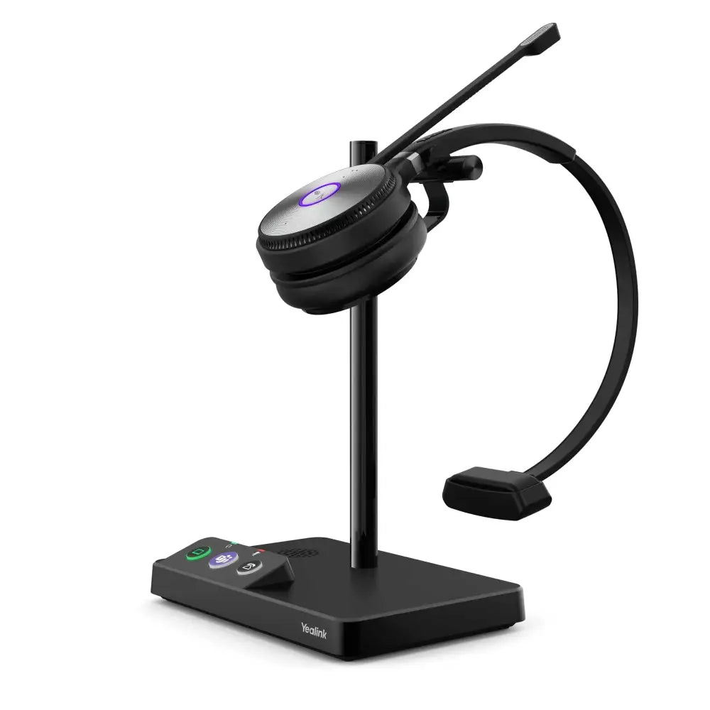 Yealink WH62 Mono DECT Wireless Headset UC/Teams | 525ft Range, Noise Canceling Mic - New