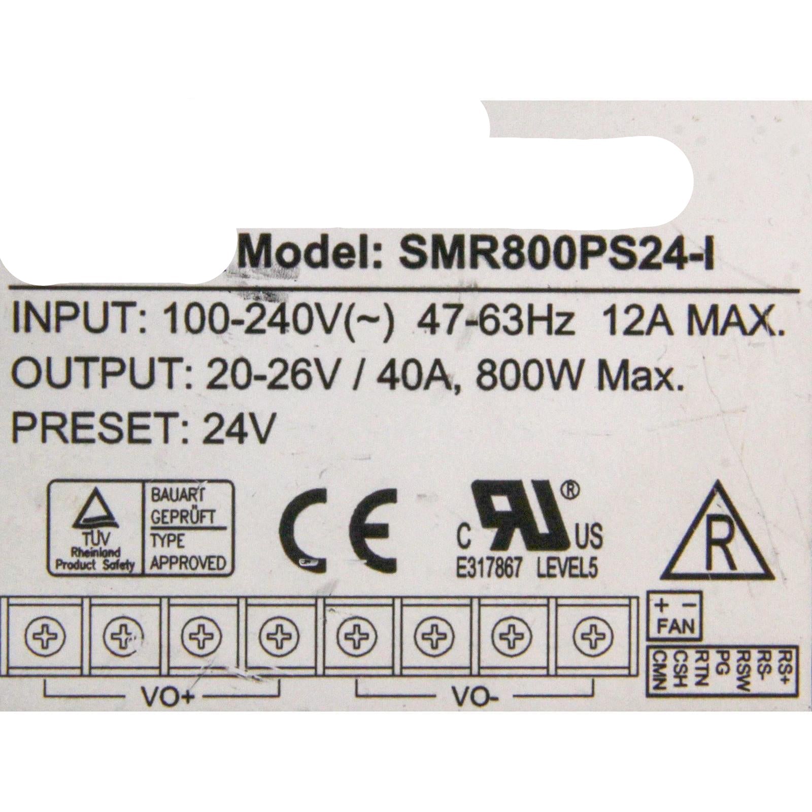 9916 XP POWER POWER SUPPLY SMR800PS24-I-FoxTI