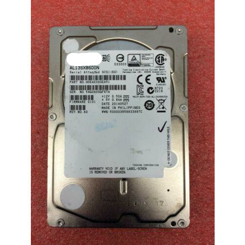 Disco Toshiba AL13SXB600N HDEAE00GEA51 600GB 15K 2.5" SAS 6Gbps Hard Drive | HD1241 - MFerraz Tecnologia