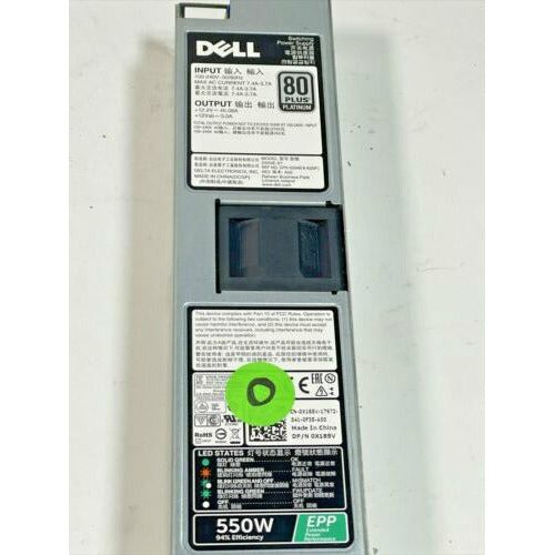 Fonte DELL 0X185V D550E-S1 POWEREDGE R420 R430 80PLUS PLATINIUM 550W POWER SUPPLY - MFerraz Tecnologia