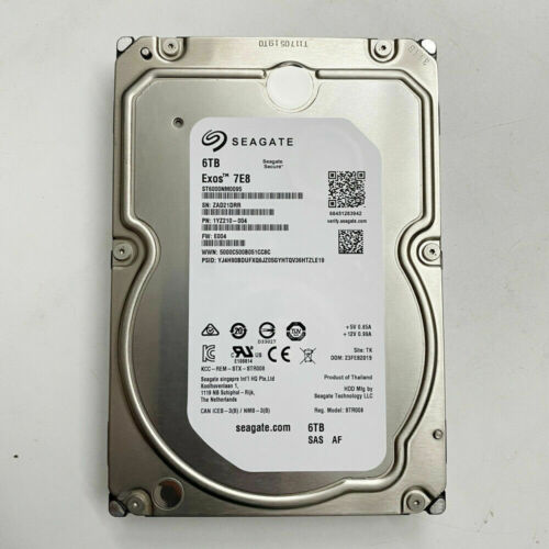 Disco Seagate ST6000NM0095 Enterprise Capacity 3.5'' HDD 6TB 7200 RPM 512e SAS 12Gb/s - MFerraz Tecnologia