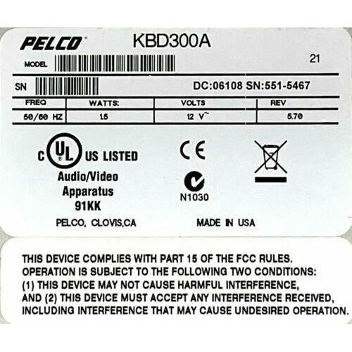 Controle Pelco KBD300A PTZ Keyboard JOYSTICK/CONTROLLER - MFerraz Tecnologia