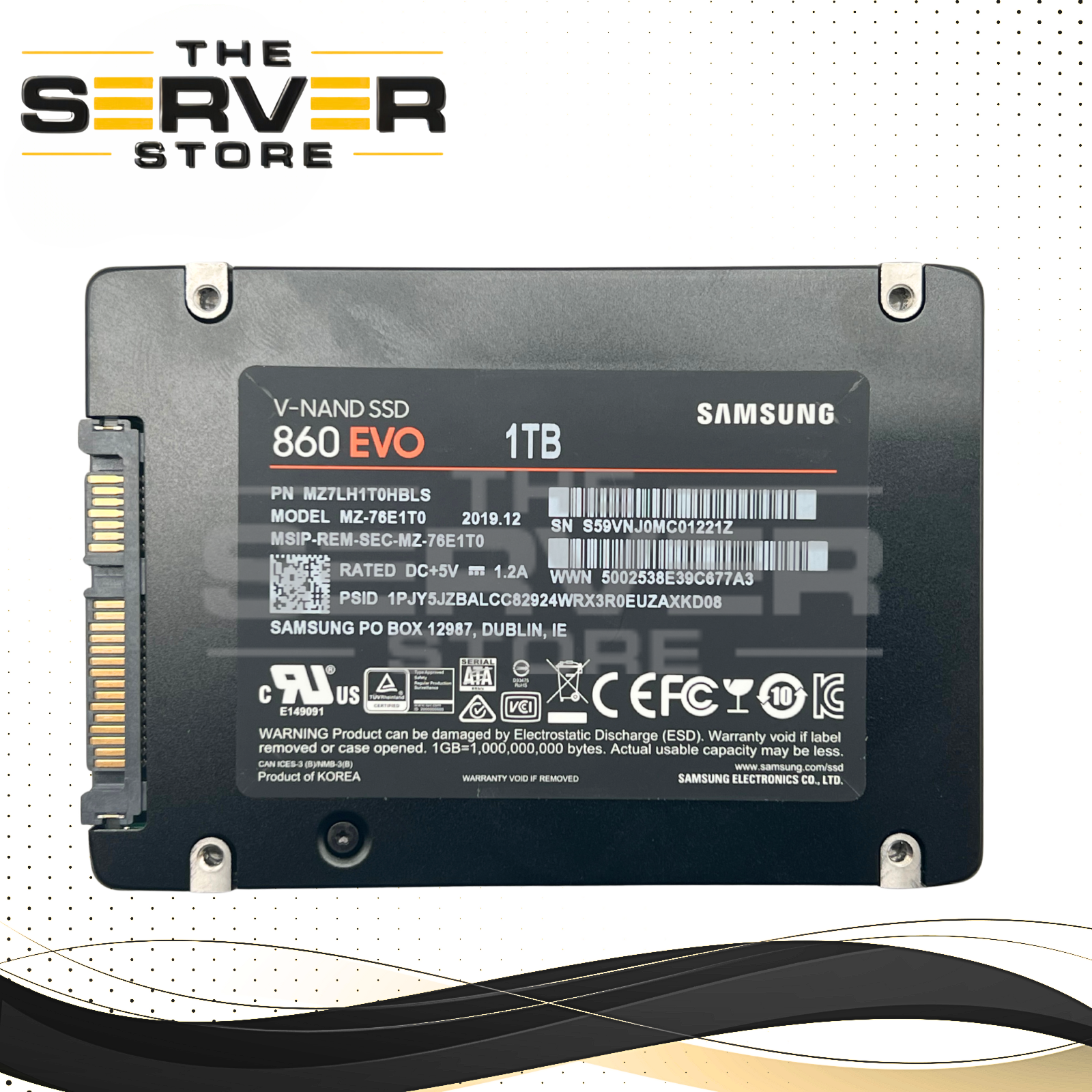 Samsung 1TB SATA 6Gb/s SFF 2.5" SSD PM881 Series MZ-76E1T0 MZ7LH1T0HALB