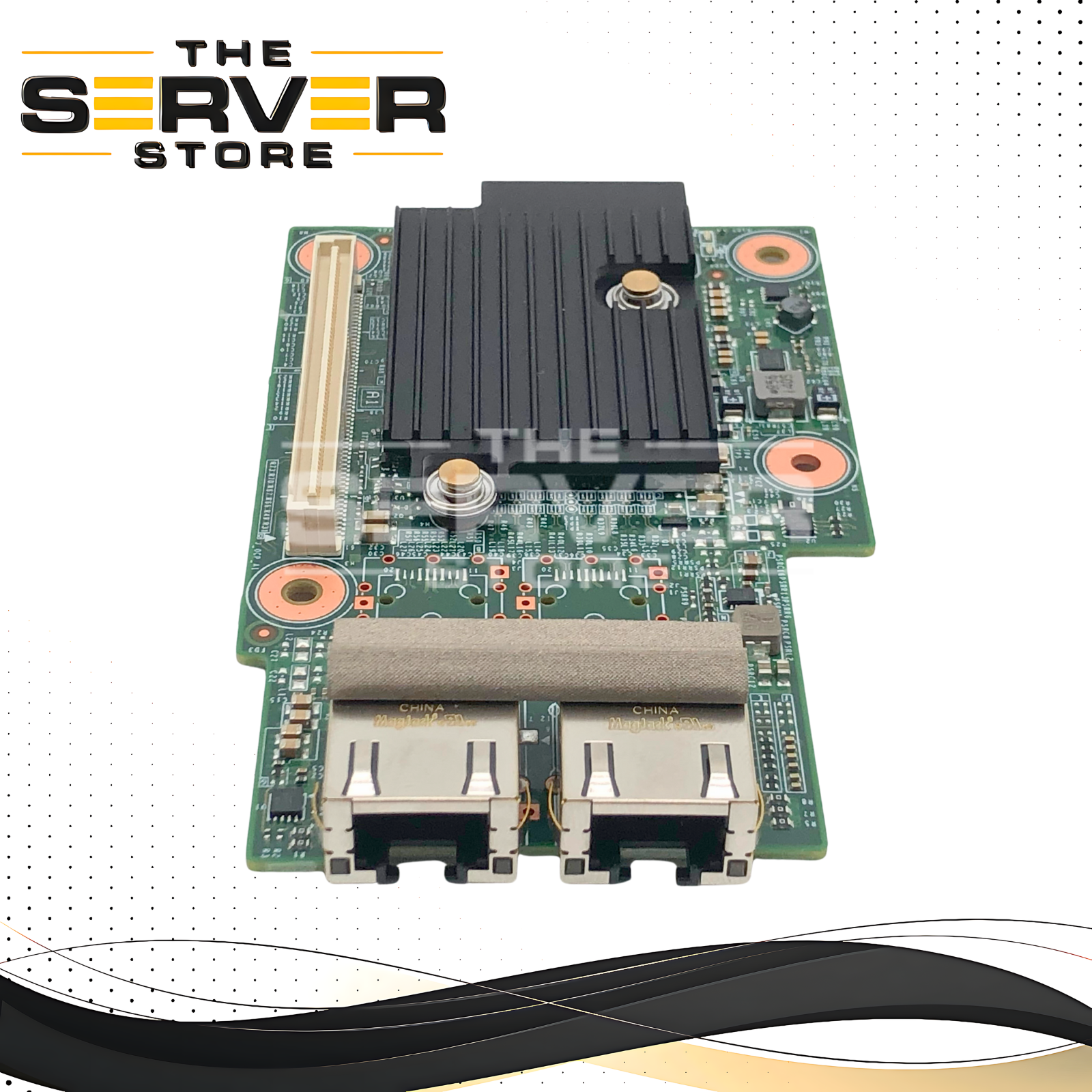 Dell Broadcom 57416 Dual Port 10GbE RJ45 Mezzanine Card, For 14th & 15th Generation PowerEdge Servers. P/N: WTV34, 0WTV34.