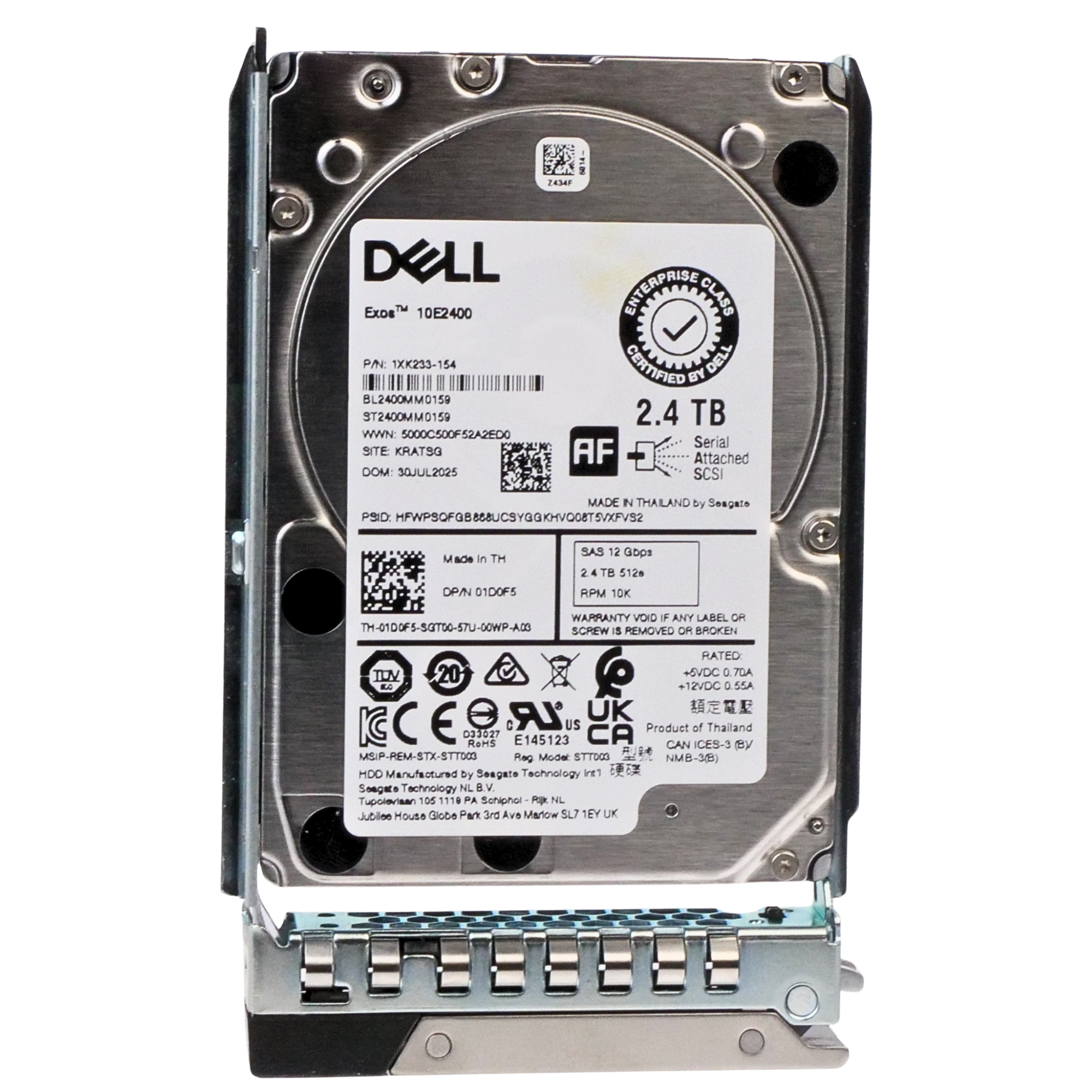 Dell G14 401-BTHQ 2.4TB 10K RPM SAS 12Gb/s 512e 256MB 2.5in Recertified HDD