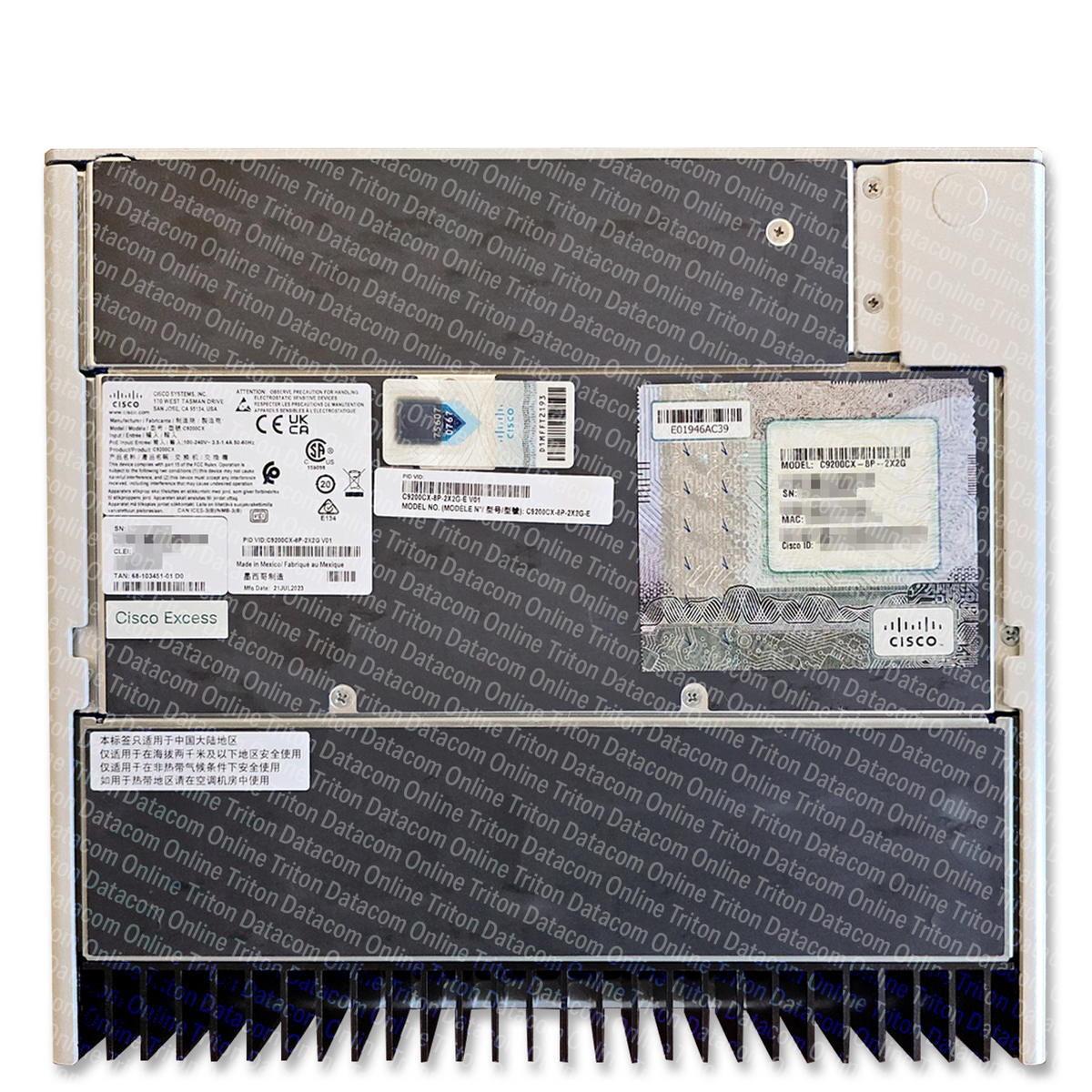 C9200CX-8P-2X2G-E - Cisco Catalyst 9200 Series Compact Switch with 8-port gigabit ethernet, PoE+, 2x10GE SFP+ and 2x1GE Copper uplinks, Network Essentials licensing
