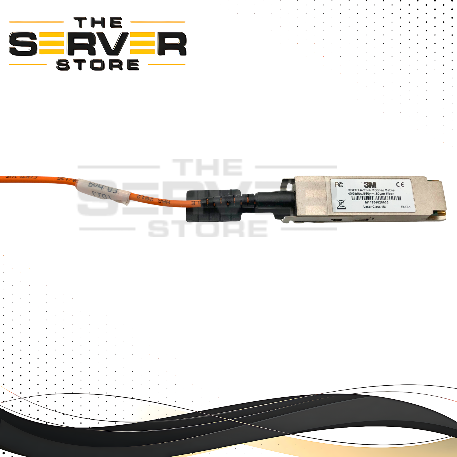 3M 40Gb/s QSFP+ to QSFP+ 850nm Active Optical Cable (AOC) for Multi-Mode Fiber. P/N: AOC-QSFP-40G-15M