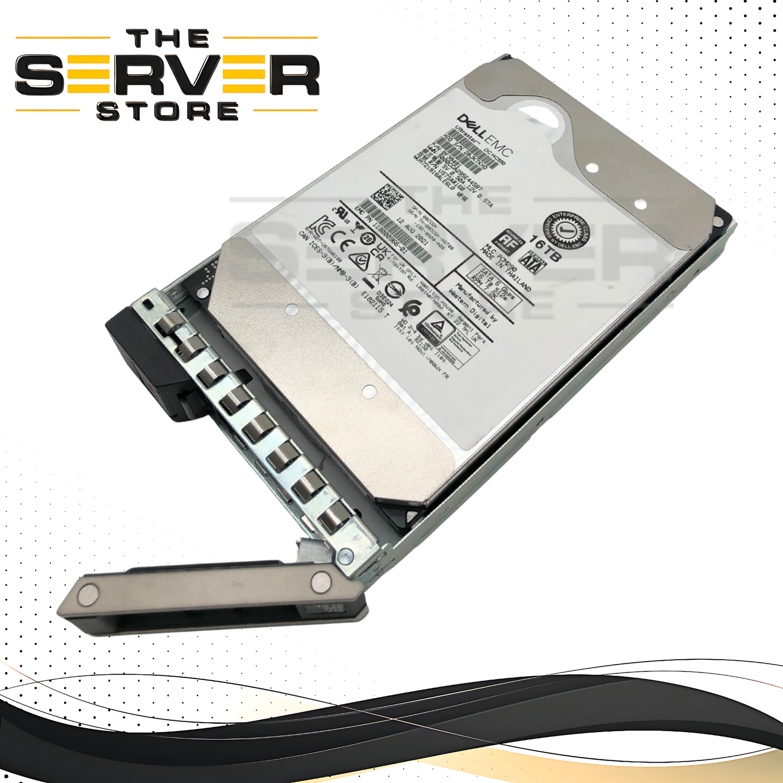 Dell Western Digital Ultrastar DC HC550 16TB 7200RPM SATA 6Gb/s 512e 3.5-inch LFF Enterprise Hard Drive in Hot-Plug Tray. P/N: 8CCGH, 08CCGH.