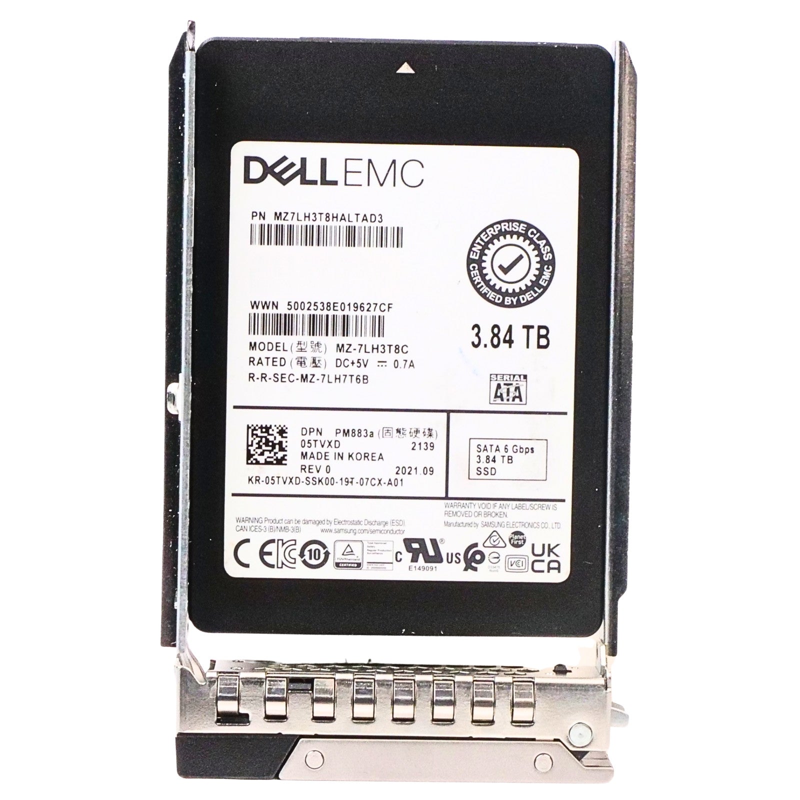 Dell G14 7PYWT 3.84TB 1 DWPD SATA 6Gb/s 3D TLC 2.5in Recertified SSD