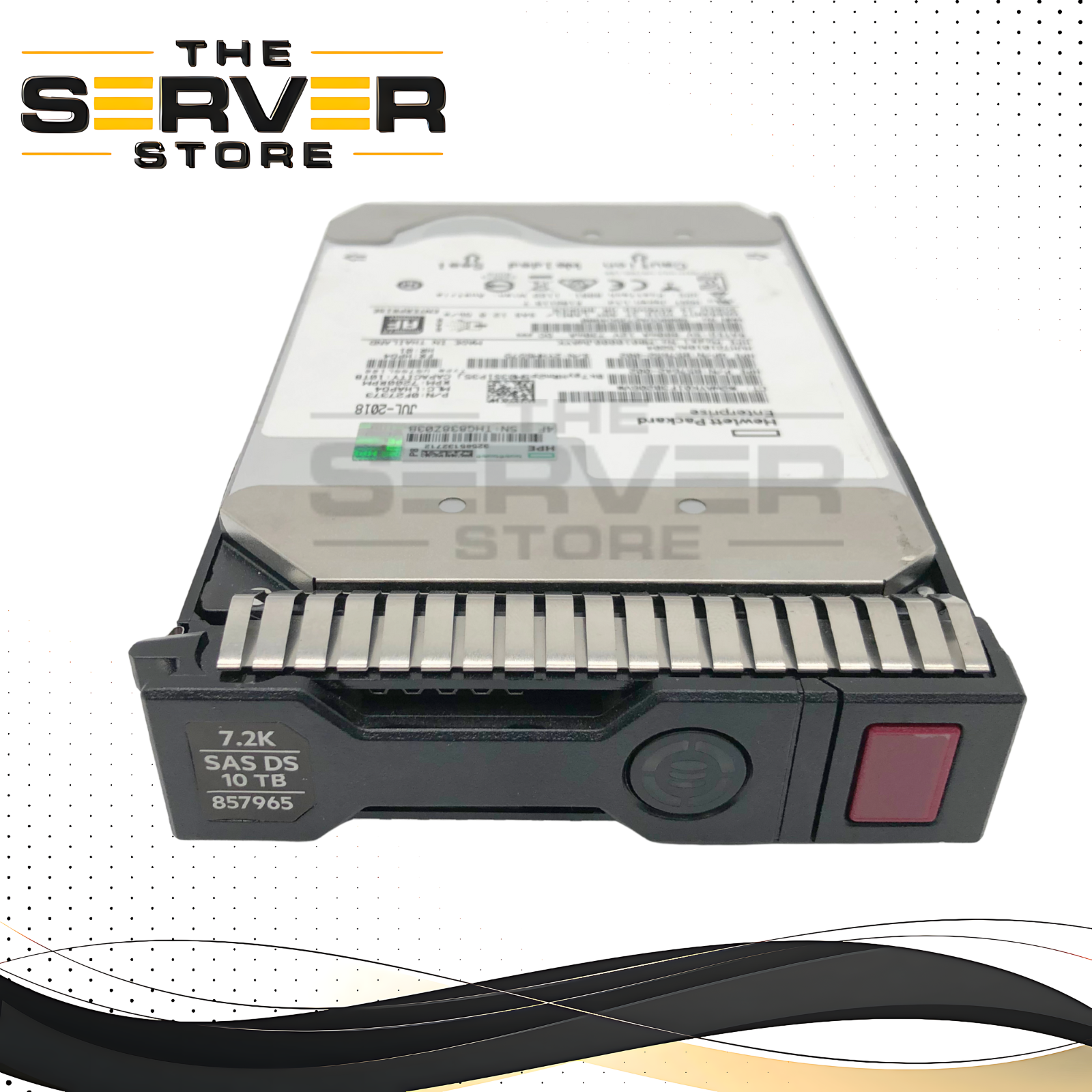 HPE HGST Ultrastar He10 10TB 7200RPM 12Gb/s SAS 3.5-inch LFF Enterprise Hard Drive in Smart Carrier. P/N: 857642-002.
