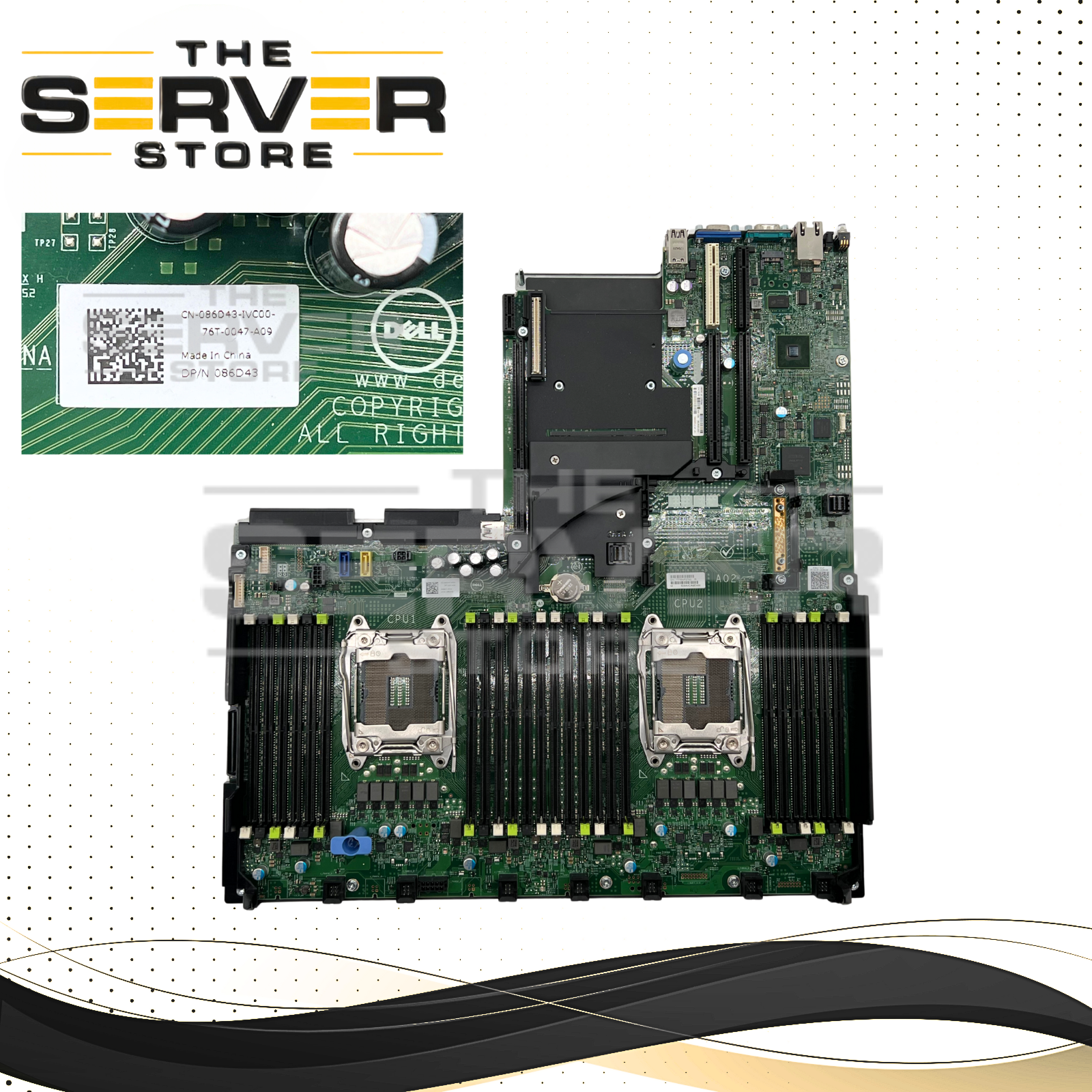 Dell EMC PowerEdge R630 Motherboard Dual CPU Socket LGA2011-3 DDR4 086D43 86D43