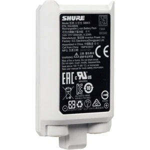 Shure Lithium-ion battery for SLX-D Wireless Transmitters