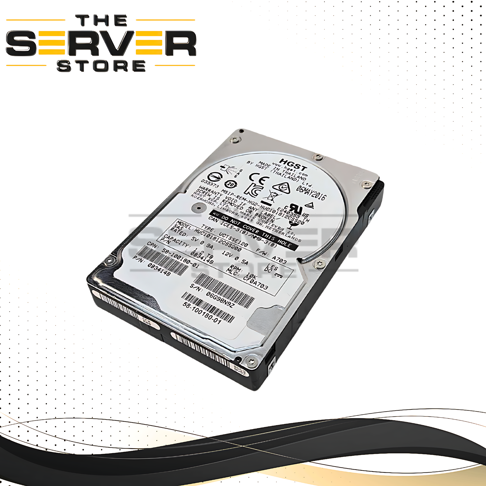 EMC 1.2TB 10K 12GB/s SAS 2.5'' HDD Hard Drive (HUC101812CSS200)