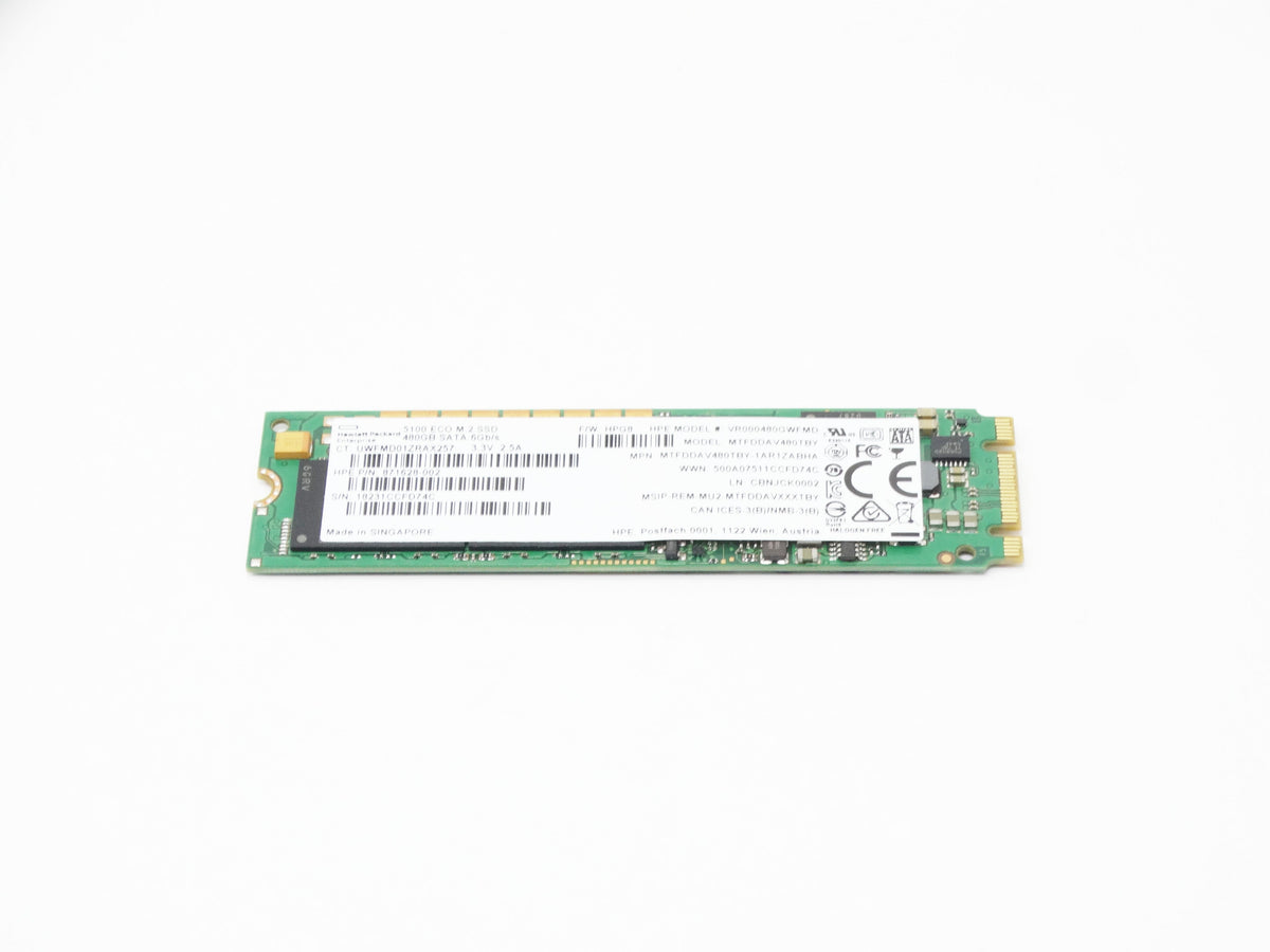 HPE 480GB SATA 6Gbps Read Intensive M.2 2280 SSD Solid State Drive (MTFDDAV480TBY)