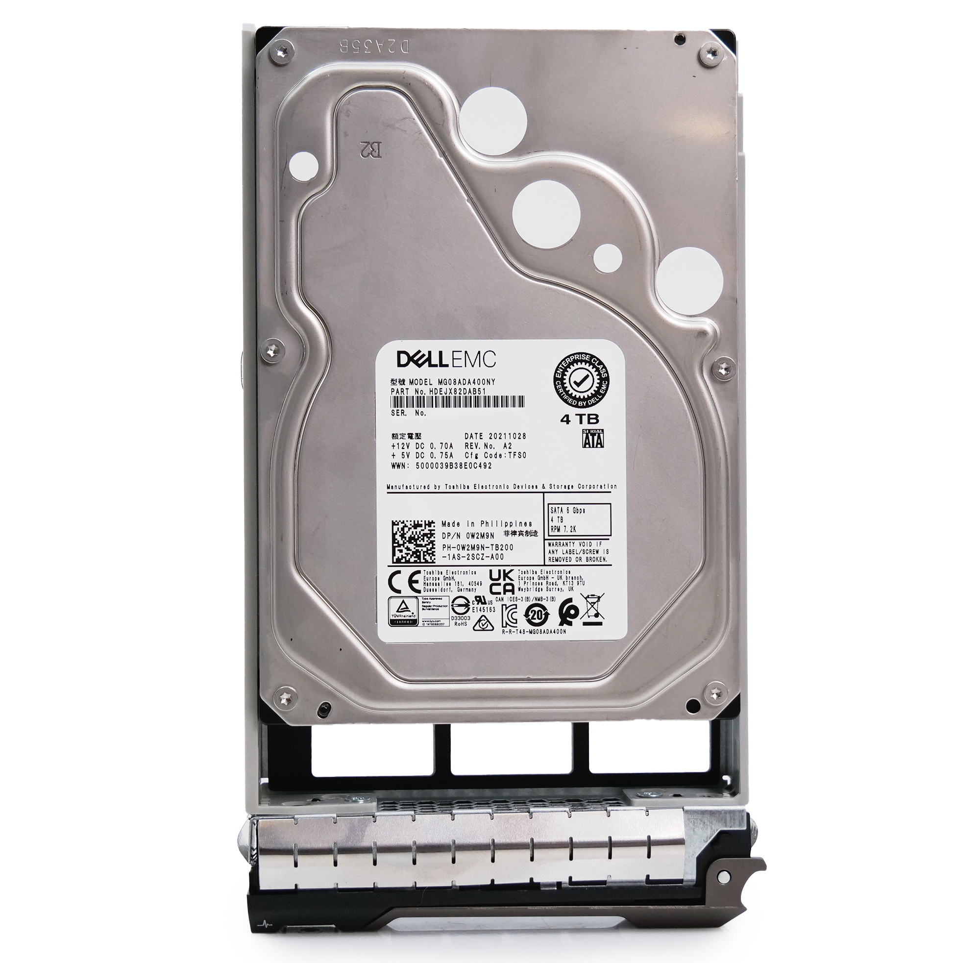 Dell G13 400-ADZO 4TB 7.2K RPM SATA 6Gb/s 512n 3.5in Hard Drive