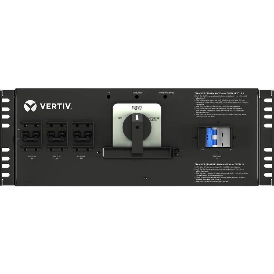 Vertiv Liebert Maintenance Bypass Cabinet 20KVA| 208V/120V - (3) L14-30R