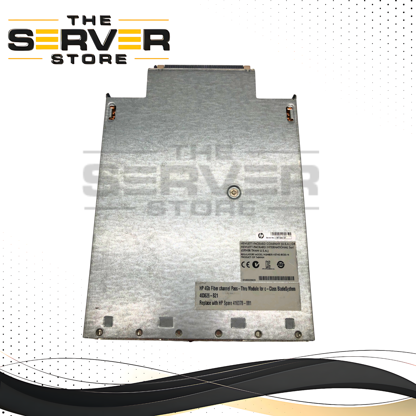 HP 4Gb 16-Port Fibre Channel (FC) Pass-Thru Module for BladeSystem c-Class Enclosures. P/N: 403626-B21, 405943-001, 416378-001.