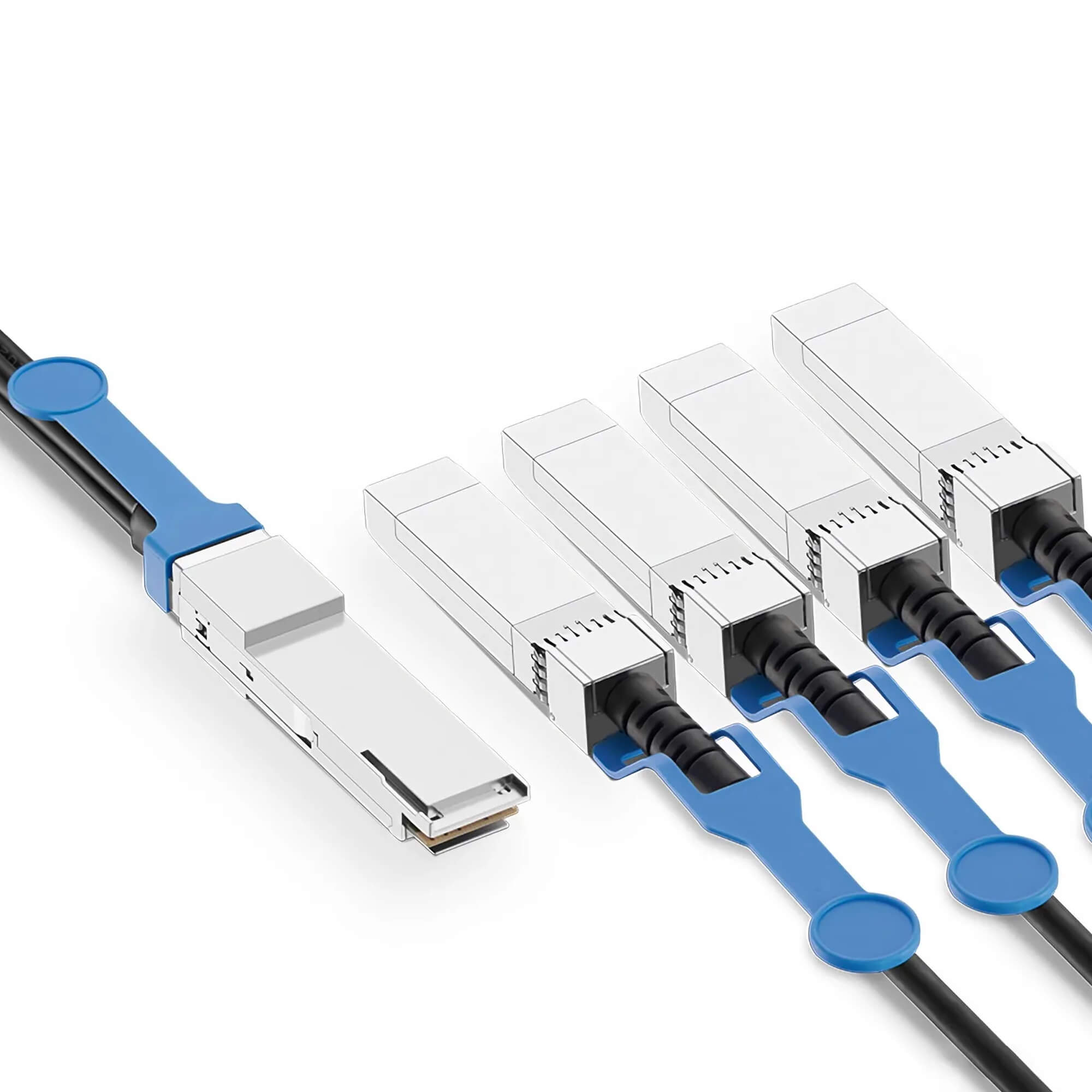 NSComm 100G QSFP28 to 4 x 25G SFP28 Ethernet Active Direct Attach Copper Breakout Cable up to 9m(29ft)