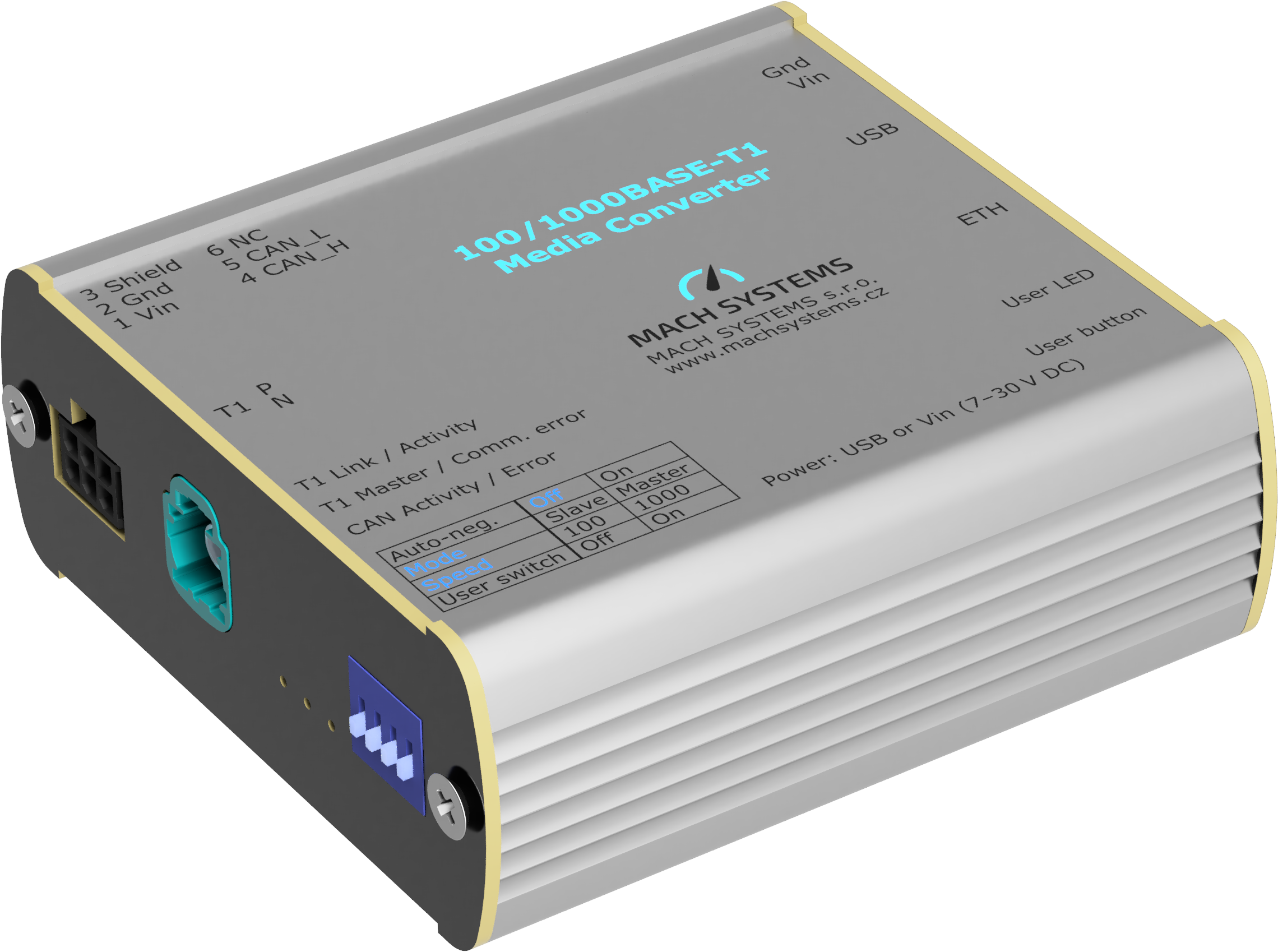 100/1000BASE-T1 Media Converter (Rosenberger H-MTD)