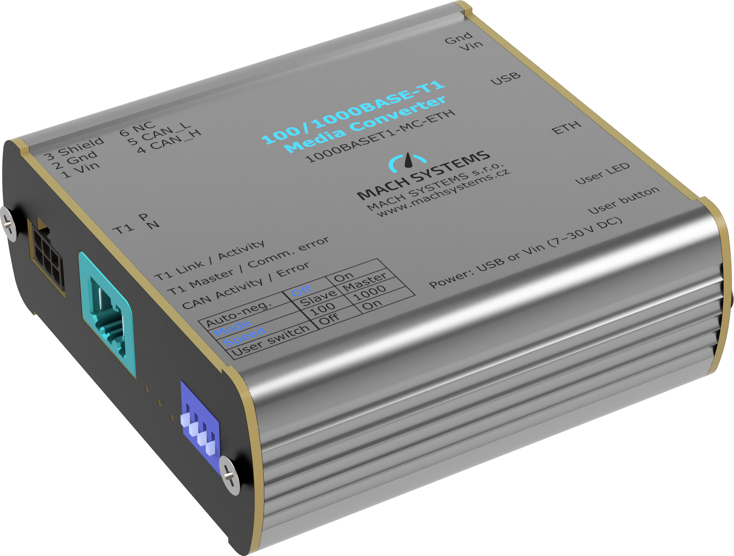 100/1000 BASE-T1 to Ethernet Converter (TE MATEnet)
