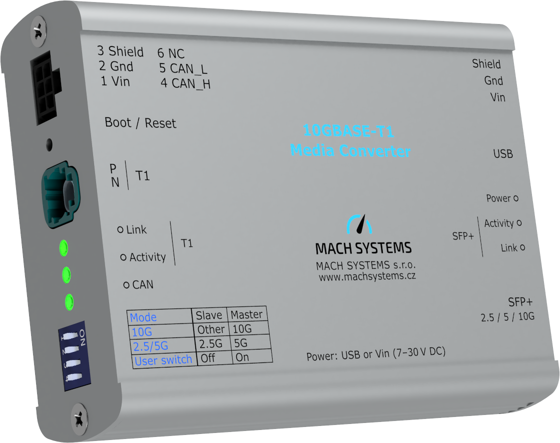 10GBASE-T1 Media Converter