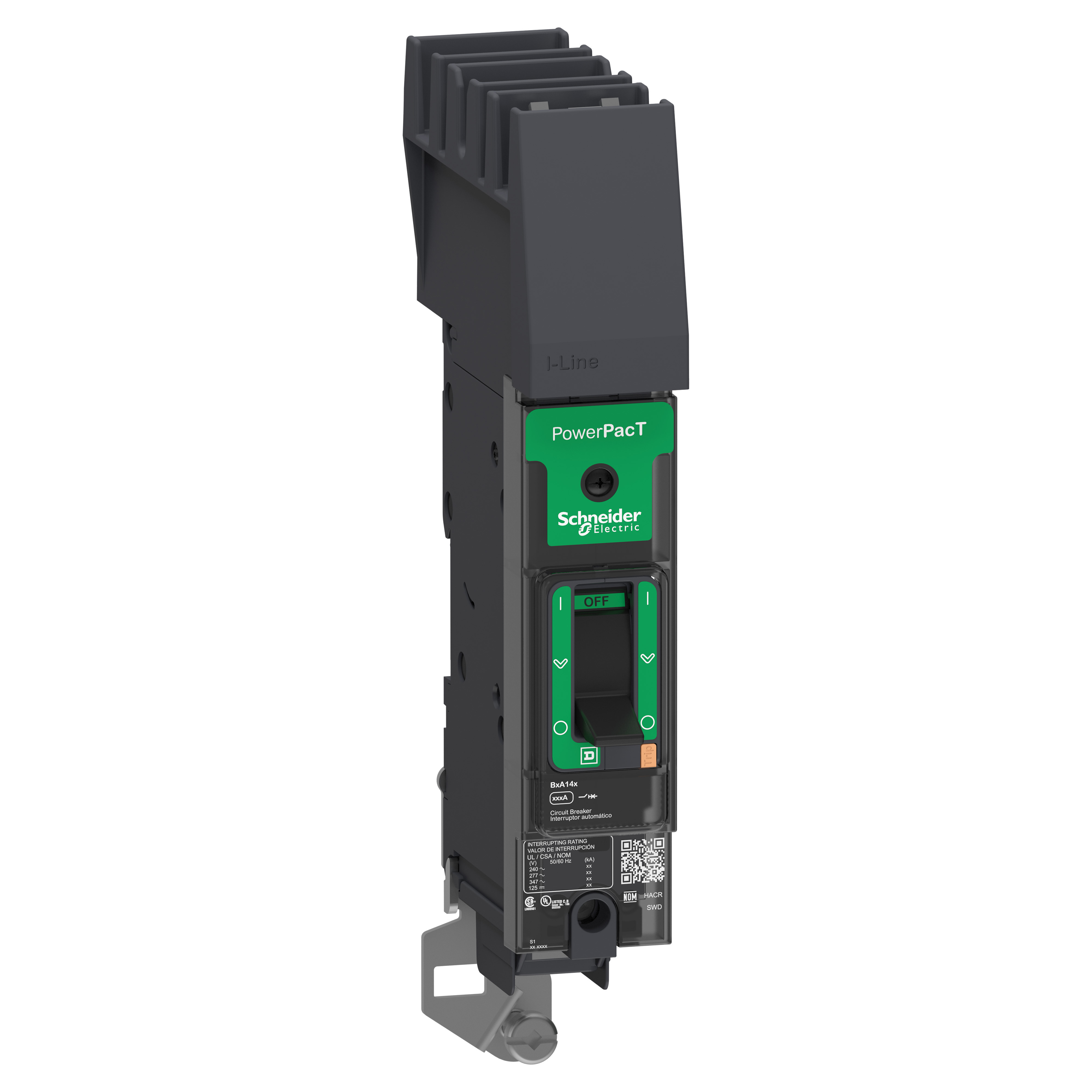 BDA140153 | Square D 15A 1-Pole PowerPacT B Molded Case Circuit Breaker 18kA @ 480V
