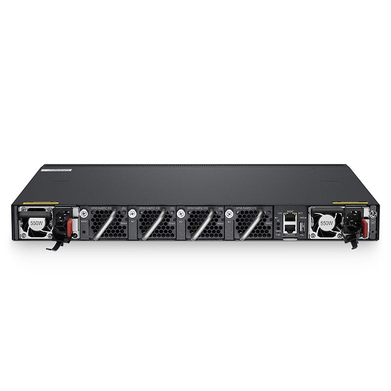 FS-N5860-48SC, 48-Port Ethernet L3 Data Center Switch, 48 x 10Gb SFP+, with 8 x 100Gb QSFP28, Support MLAG/Stacking, Broadcom Chip, Dual AC PSUs