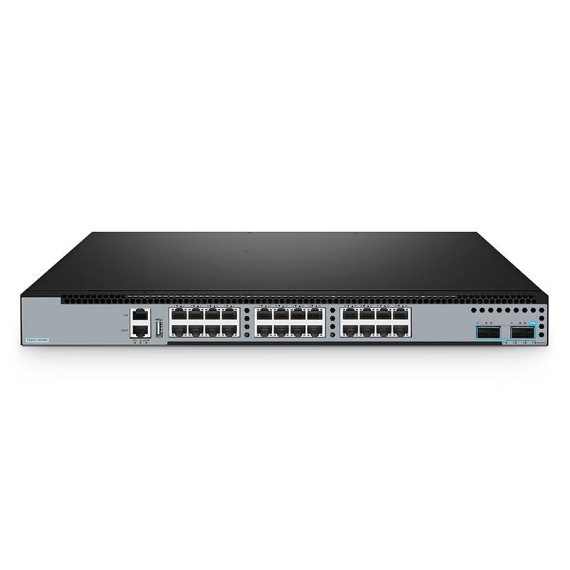 FS-S5850-24XMG, 24-Port Ethernet L3 Switch, 24 x 10GBASE-T/Multi-Gigabit, with 2 x 100Gb QSFP28, Support MPLS&MLAG