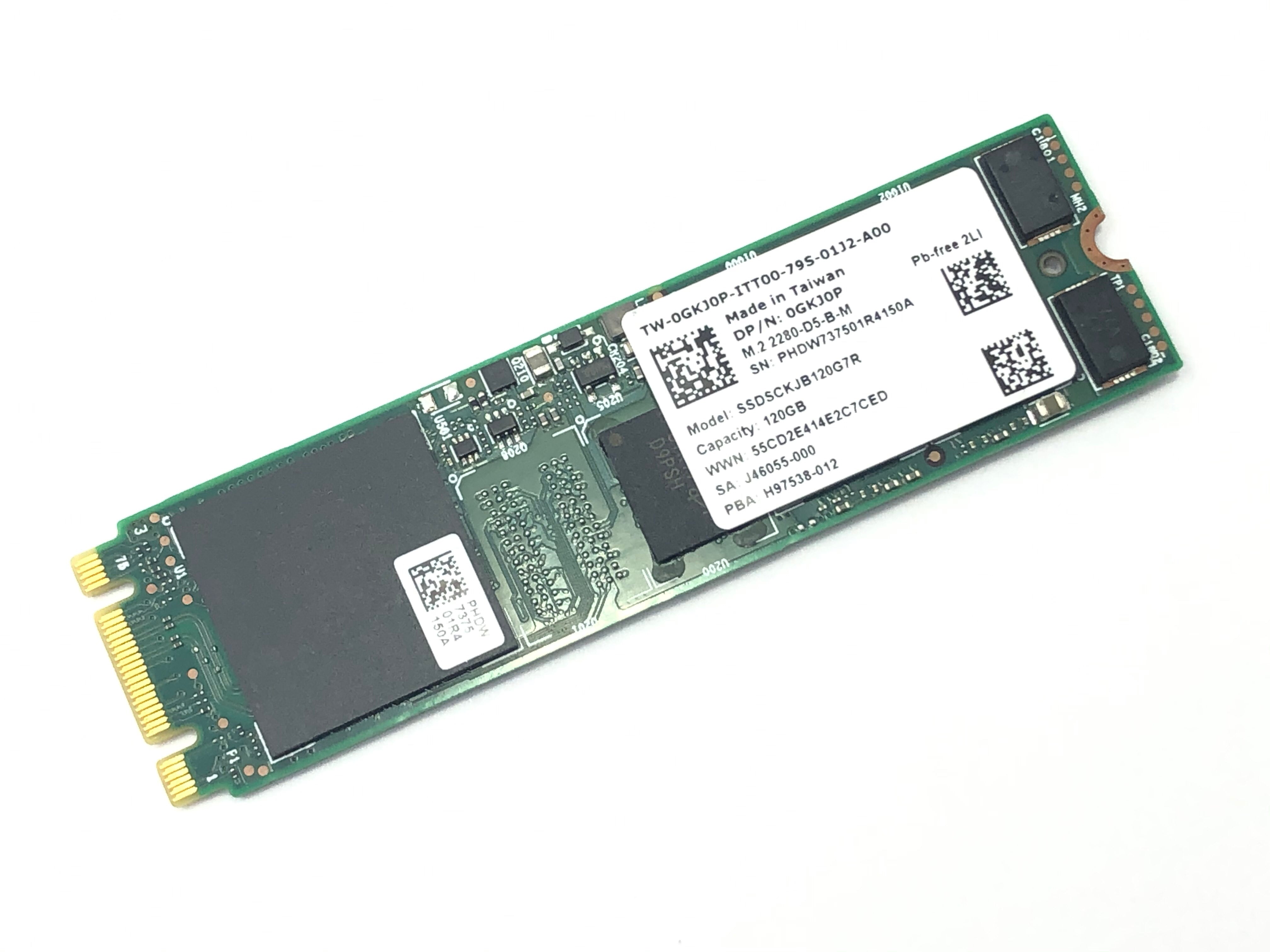 Dell 120GB SATA 6G M.2 2280 SSD MLC Intel DC S3520 Series SSDSCKJB120G7R 0GKJ0P GKJ0P