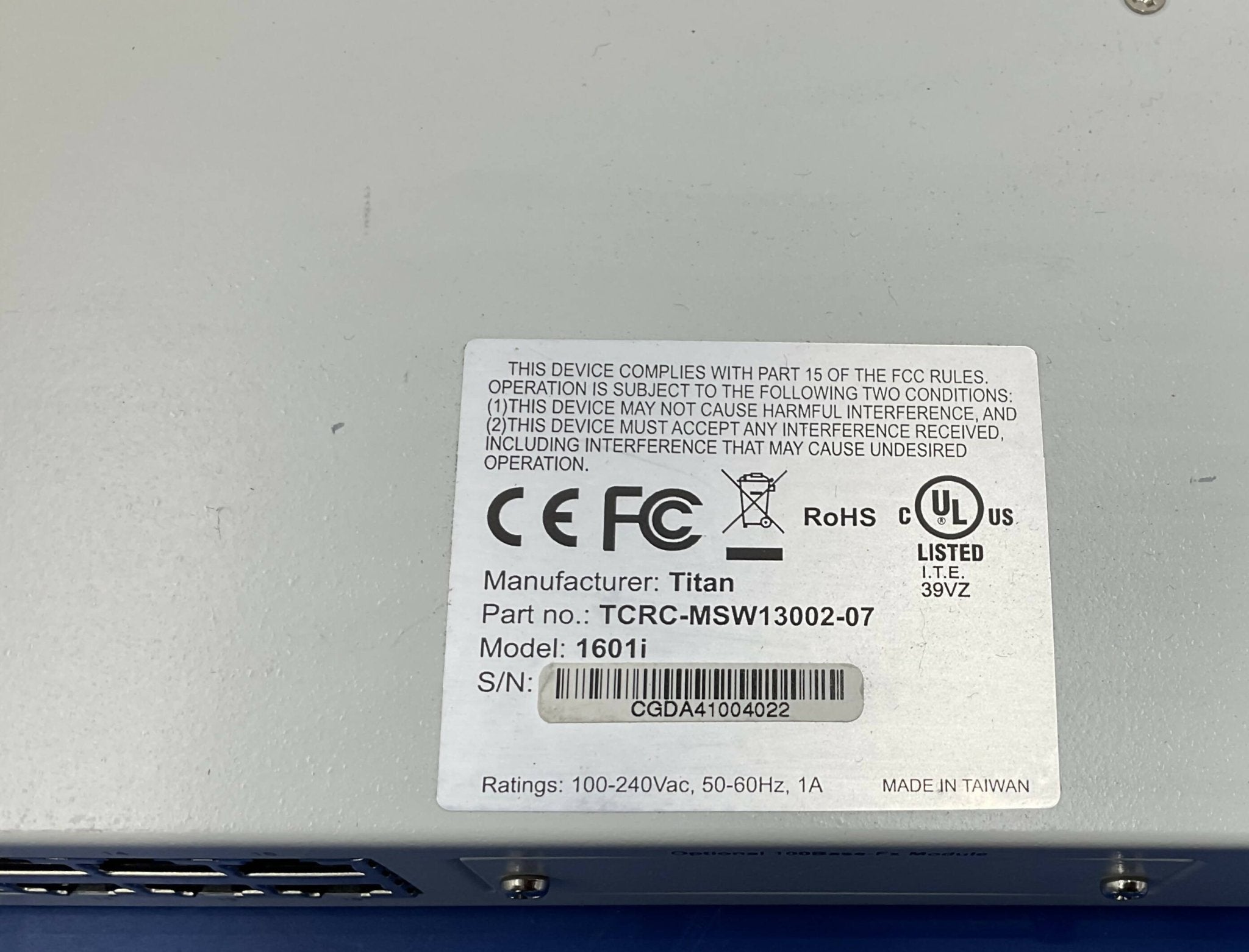 16-P NWAY MANAGEMENT SWITCH (TCRC-MSW13002-07) SIEMENS/TITAN