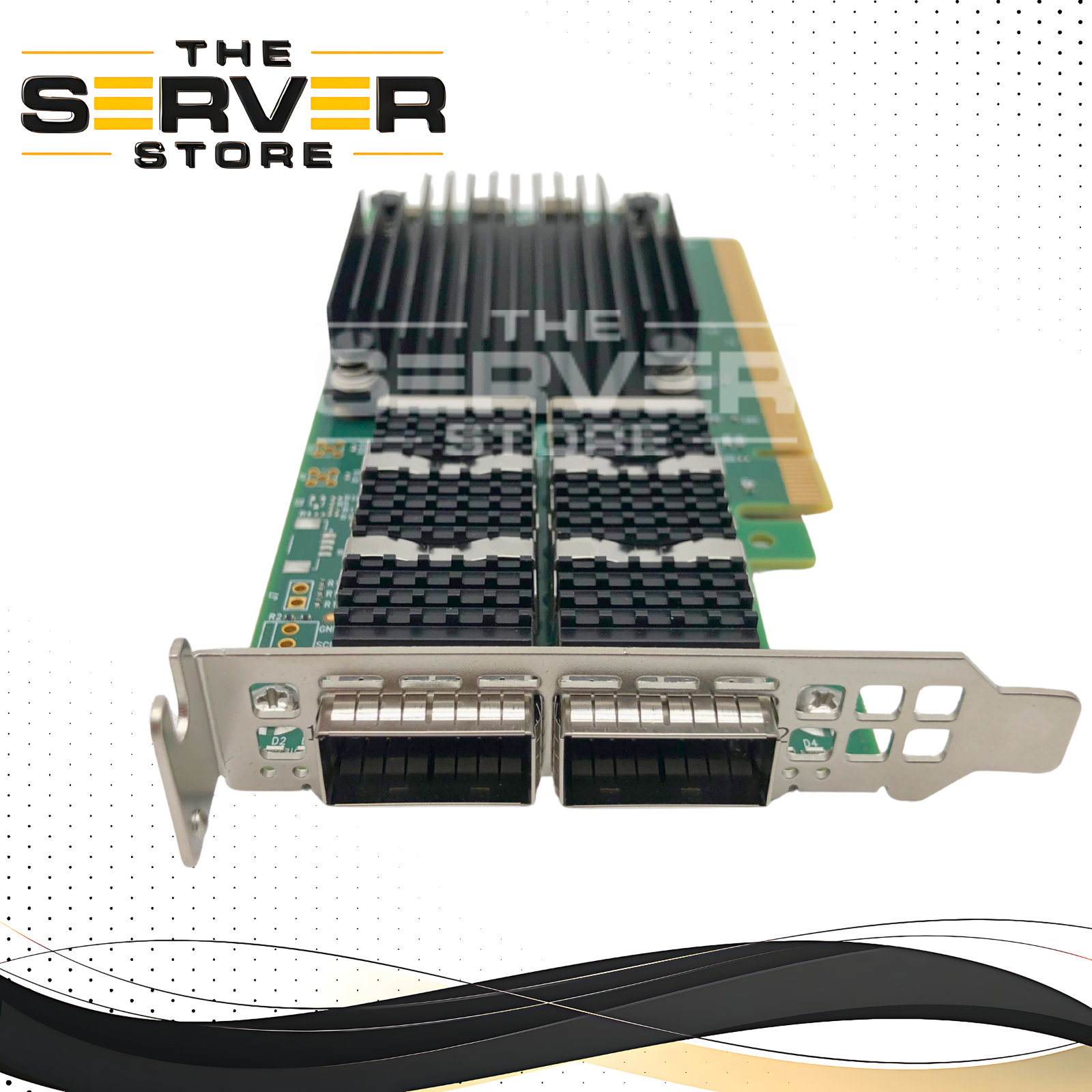 Dell Mellanox ConnectX-6 Dual Port 100Gb QSFP56 PCI-e Network Adapter with Low Profile Bracket. P/N: Y53CK, 0Y53CK.