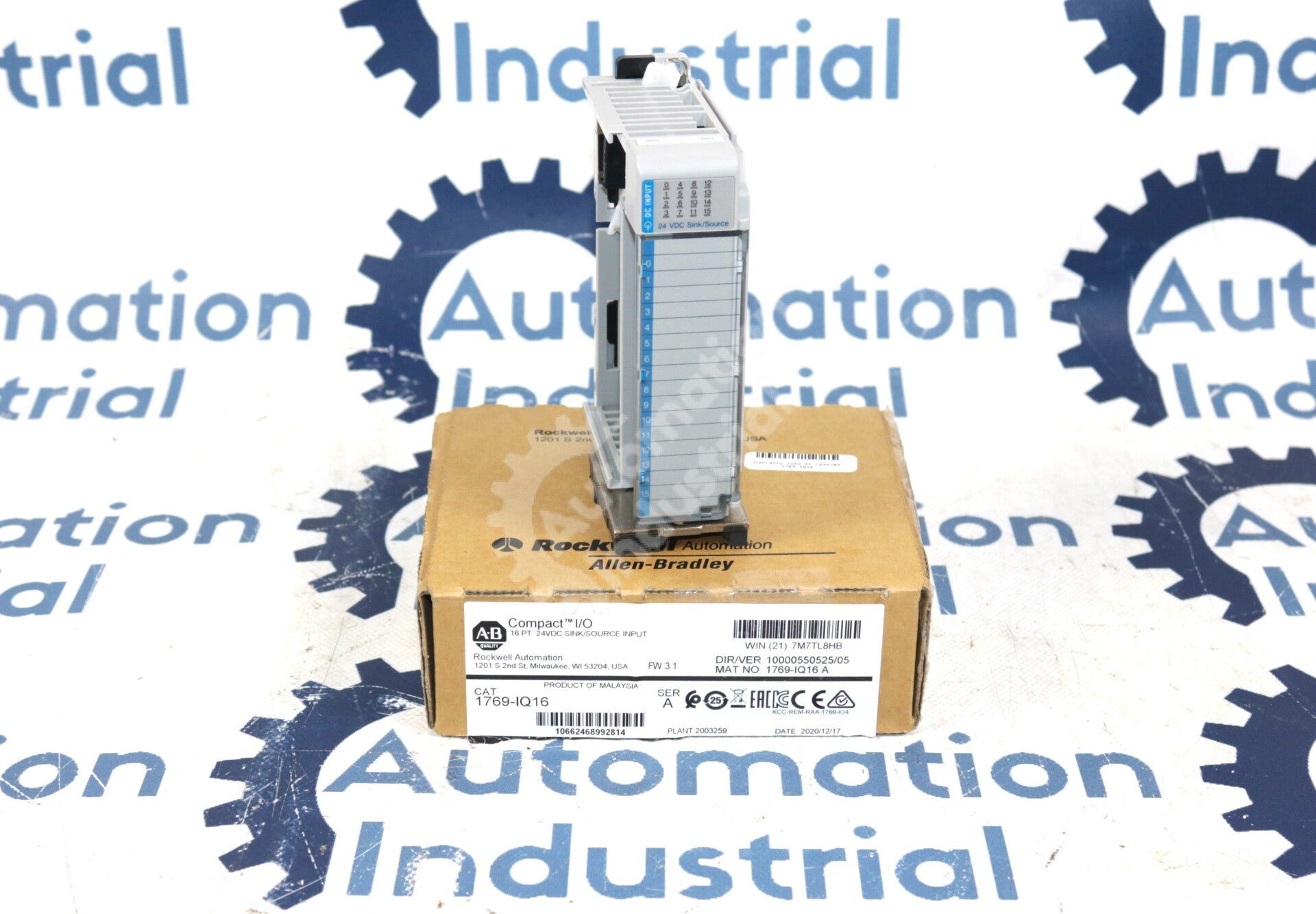 1769-IQ16 By Allen Bradley 16-Point 24VDC Sink/Source Input Module NSFP