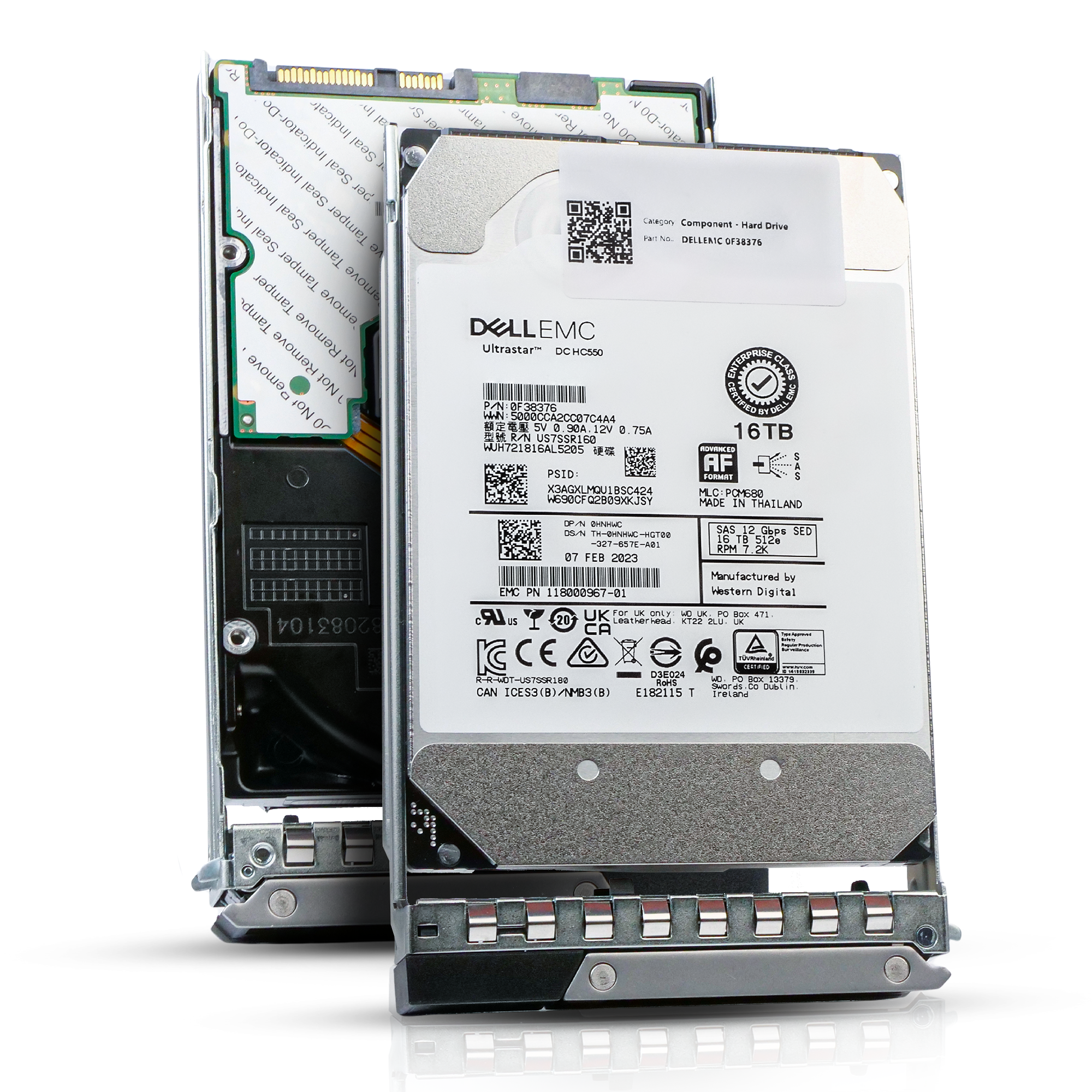 Dell G14 08MG73 16TB 7.2K RPM SAS 12Gb/s 512e 3.5in Refurbished HDD