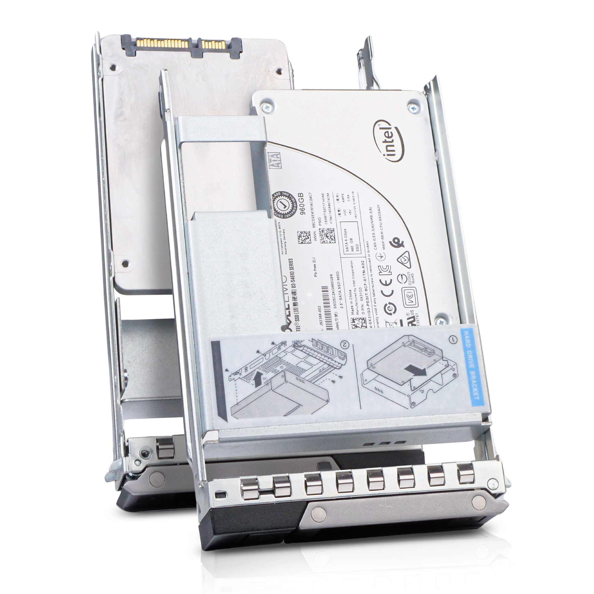 Dell G14 0RY0V7 960GB 3 DWPD SATA 6Gb/s 3D TLC Mixed Use Hybrid 3.5in Refurbished SSD