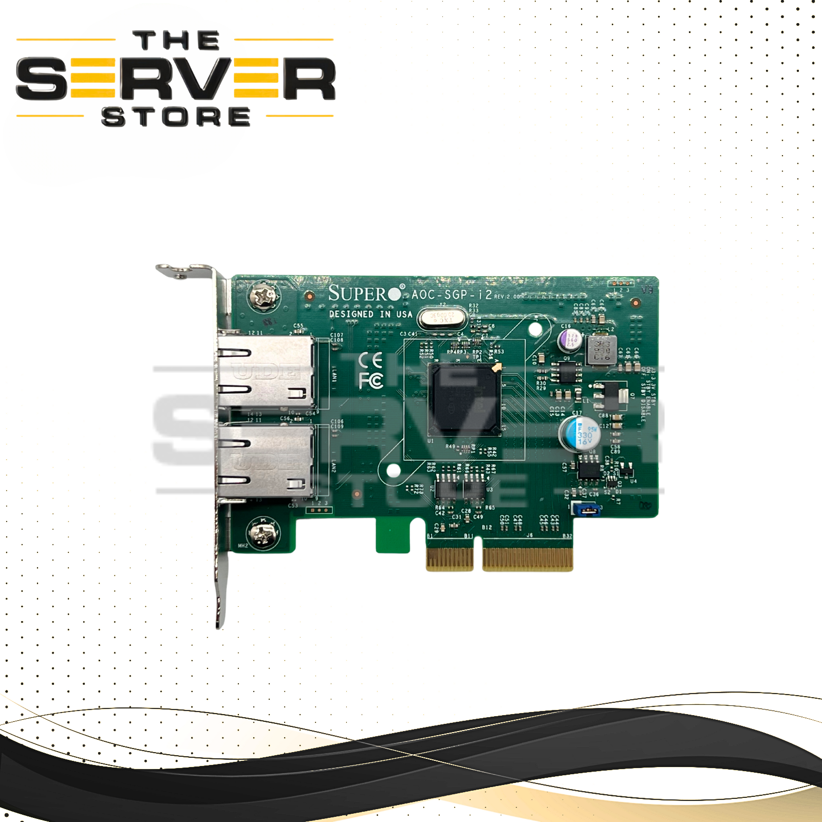 (LOT OF 10) Supermicro Dual Port J-45 Intel i350 GbE PCIe Gigabit Network Card AOC-SGP-I2